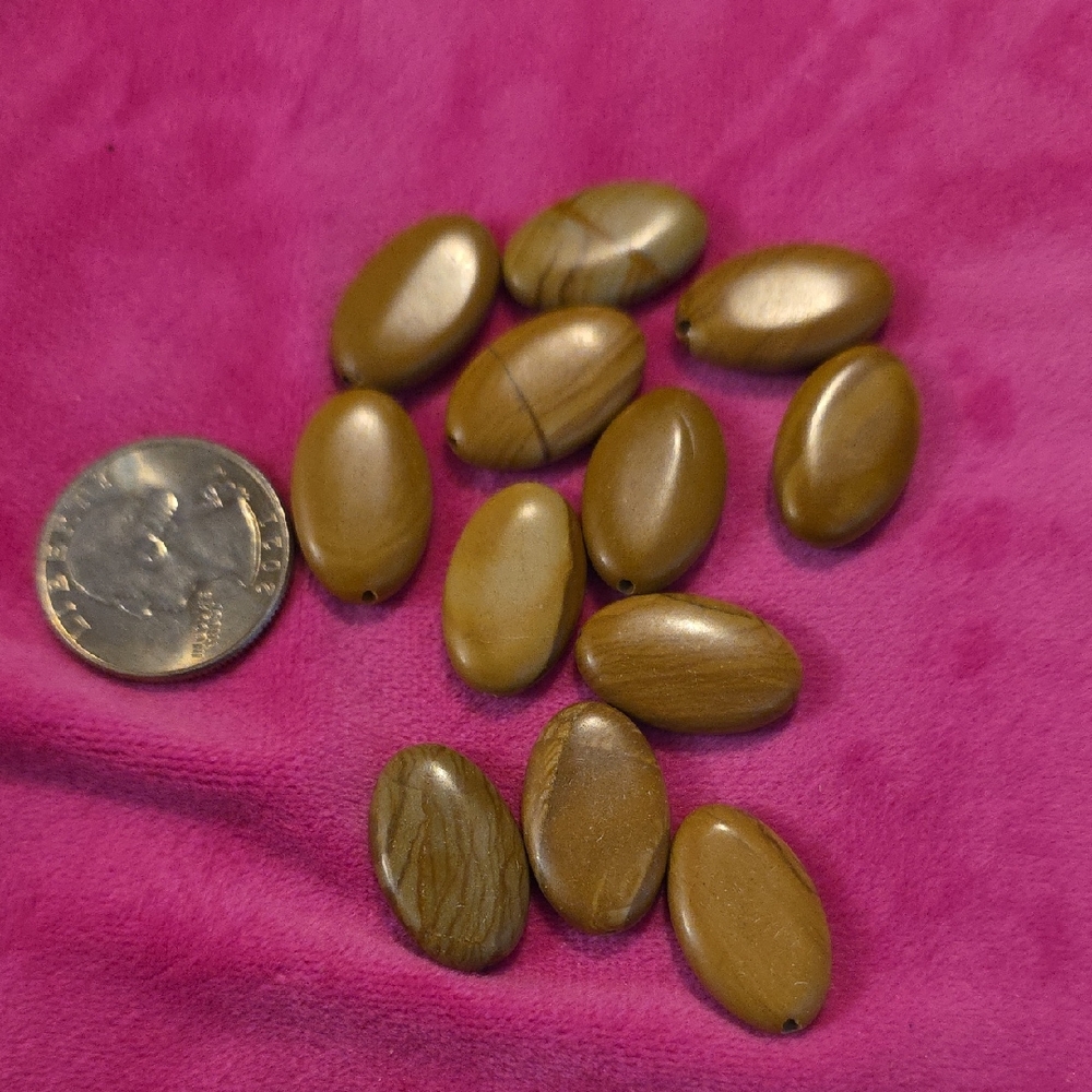 Oval Brown Beads